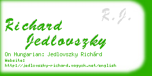 richard jedlovszky business card