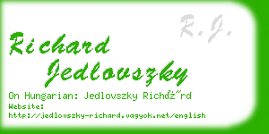 richard jedlovszky business card